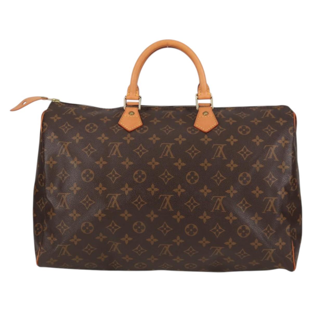 Louis Vuitton Speedy Handbag Brown Leather Good condition - Back View