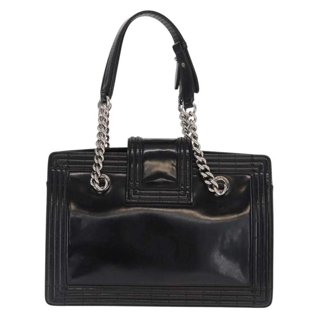 Chanel Boy Tote Black Leather Fair condition - Back View