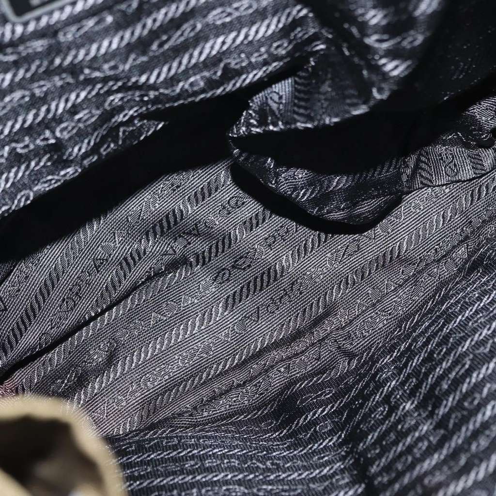 Prada Double Front Pocket Backpack Khaki Good condition - Box View