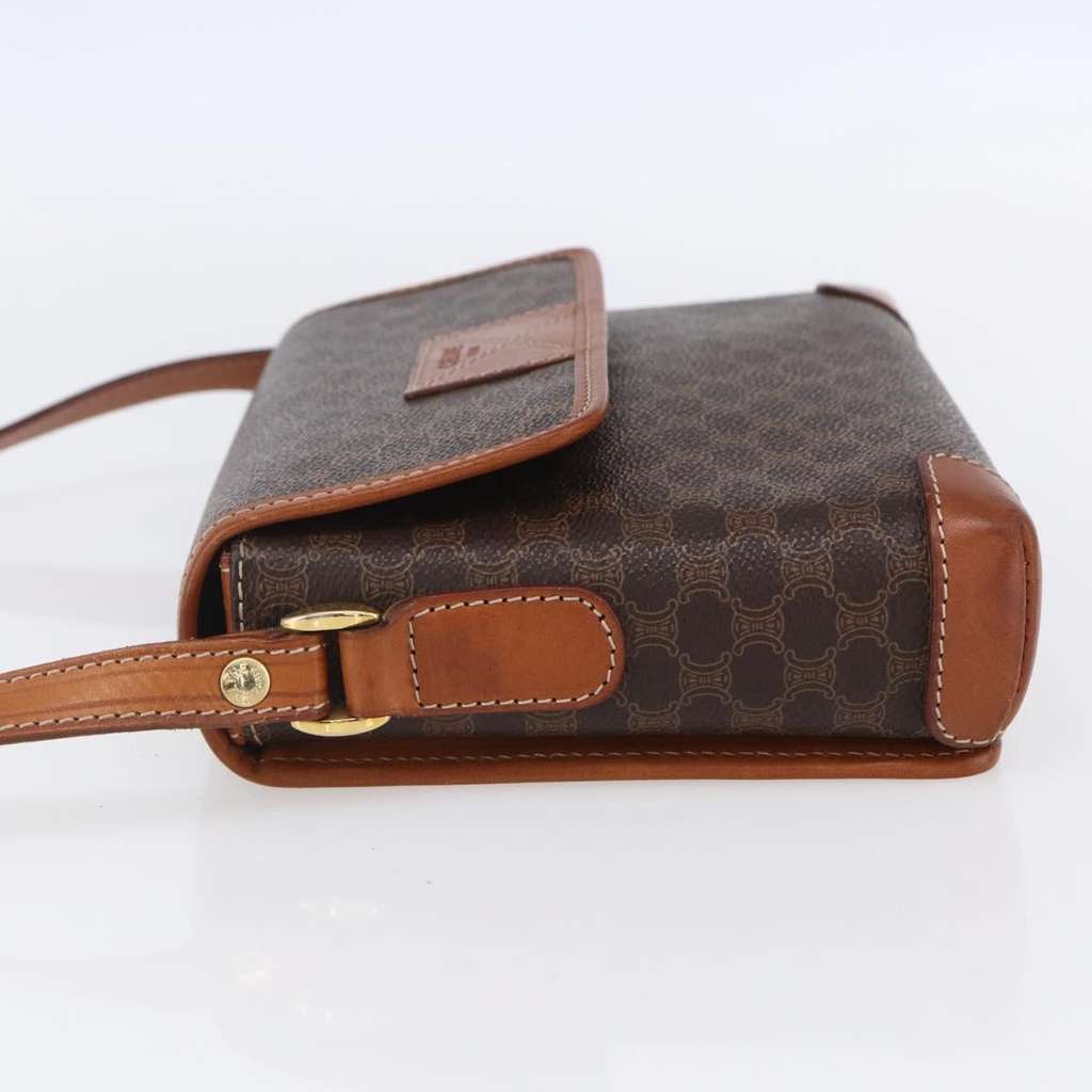 Celine Vintage Macadam Shoulder Bag Brown Canvas Good condition - Inside View