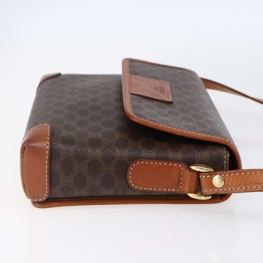 Celine Vintage Macadam Shoulder Bag Brown Canvas Good condition - Model View