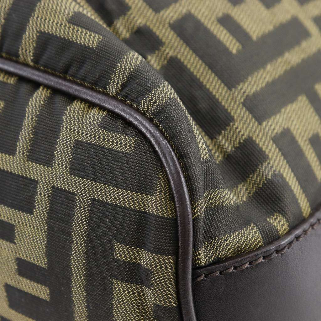 Fendi Logo Zucca Shoulder Bag Brown Canvas Good condition - Box View