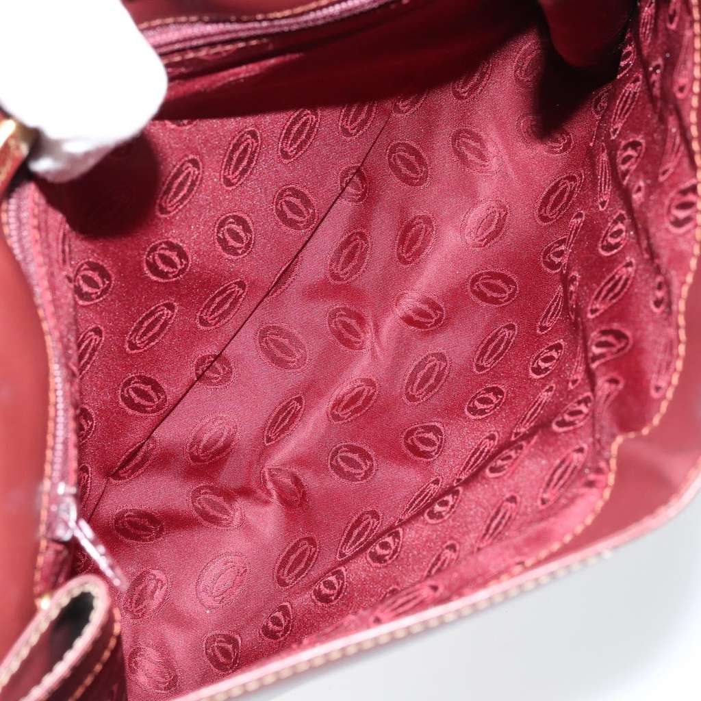 Cartier Must de Cartier Clutch bag Burgundy Leather Good condition - Box View