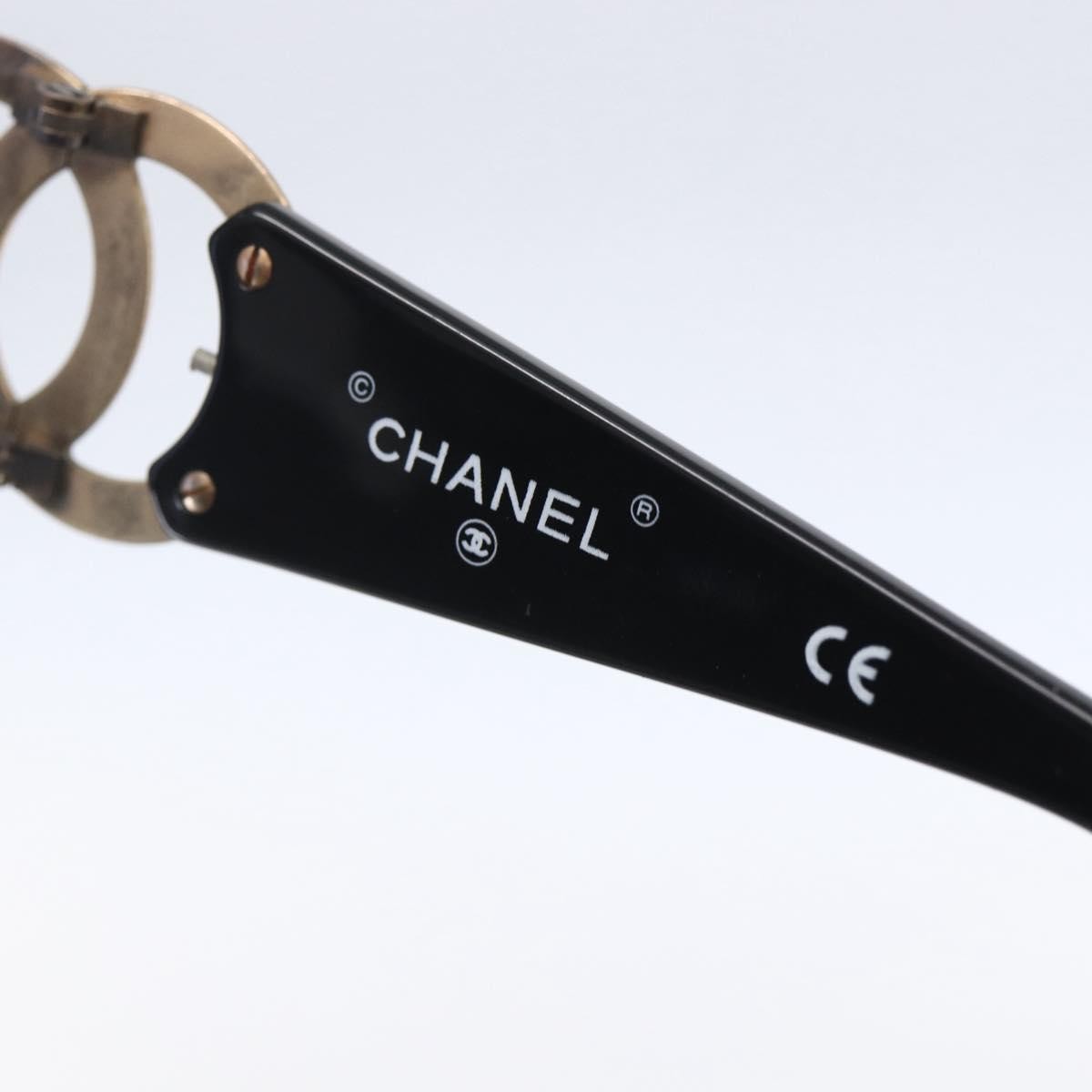 Chanel Logo CC Sunglasses Black Plastic Good condition - Box View