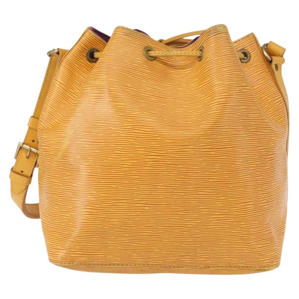 Louis Vuitton Petit Noe Handbag Yellow Leather Good condition - Back View