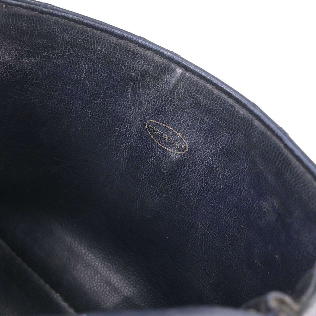 Chanel Vintage Flap Waist Bag Navy Leather Good condition - Inside View