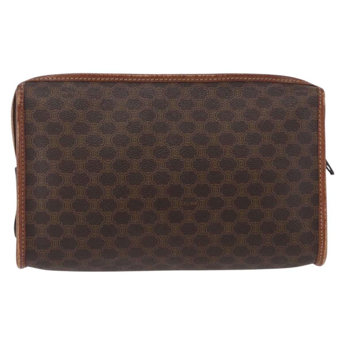 Celine Macadam Pochette Brown Canvas Fair condition - Back View