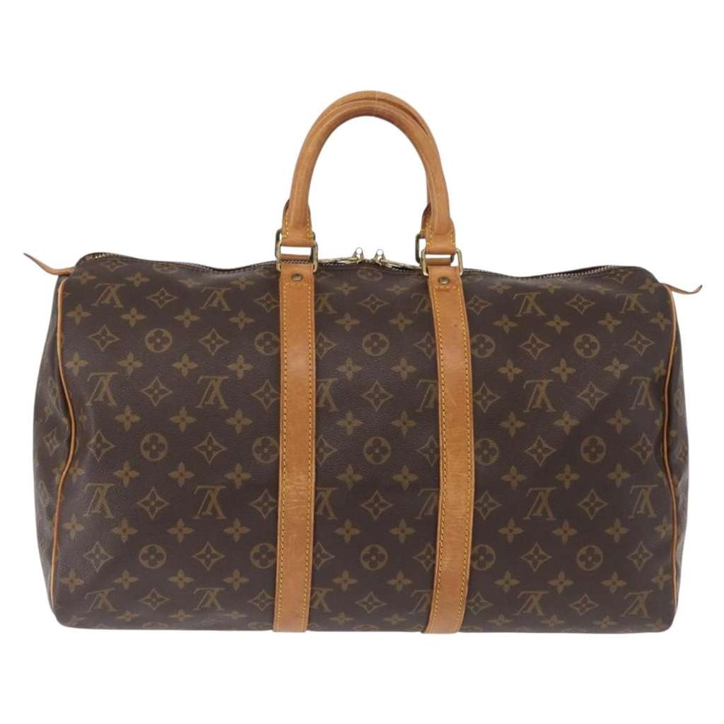Louis Vuitton Keepall Bag Brown Canvas Fair condition - Back View