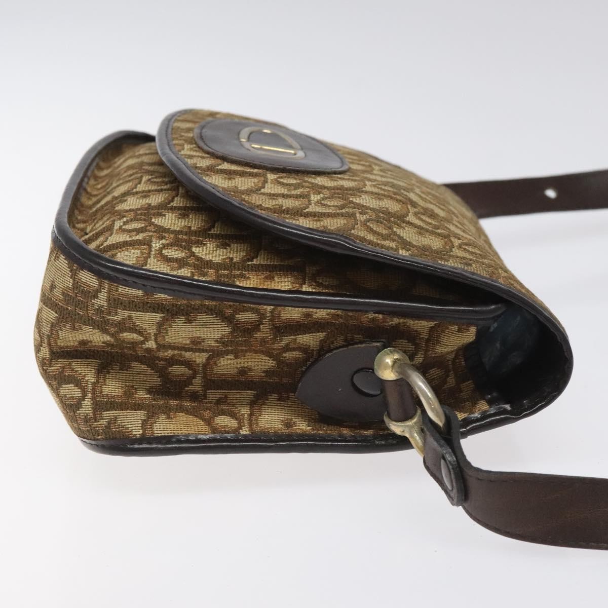 Christian Dior Vintage CD trotter Shoulder bag Brown Canvas Good condition - Inside View
