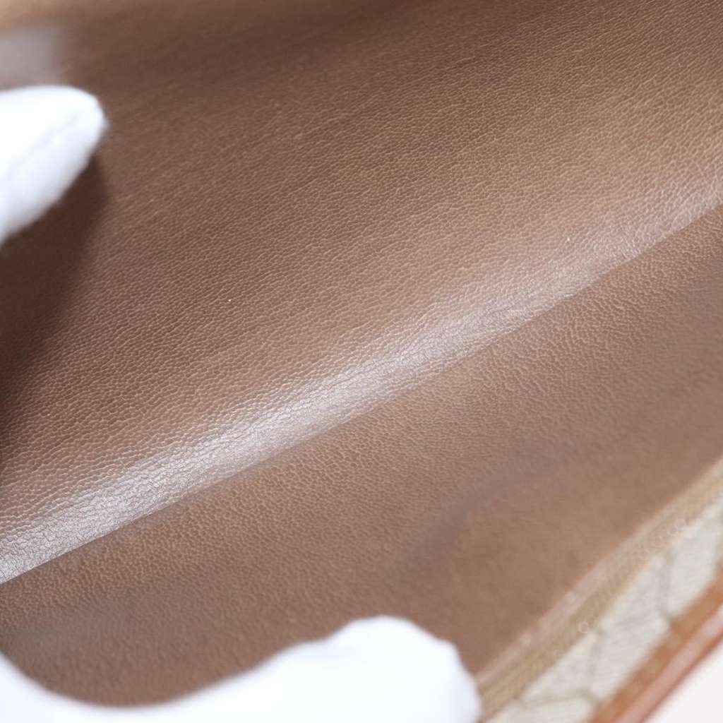 Christian Dior Vintage Honeycomb Flap Crossbody Bag Beige Canvas Good condition - Box View