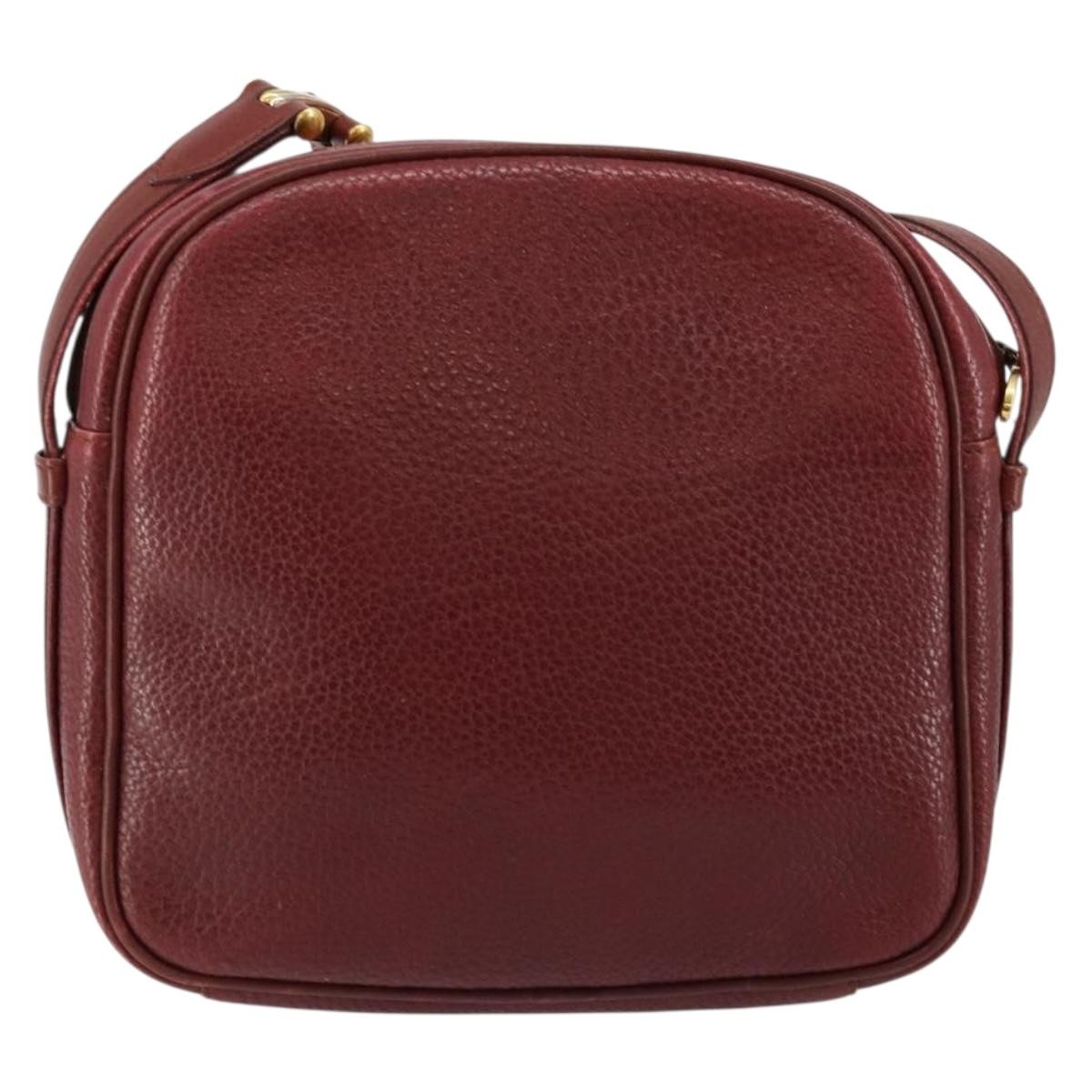 Cartier Tasseled Must de Cartier Crossbody Bag Burgundy Leather Good condition - Back View