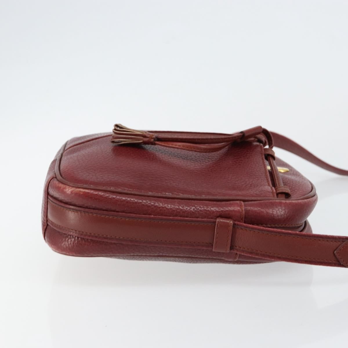 Cartier Tasseled Must de Cartier Crossbody Bag Burgundy Leather Good condition - Inside View