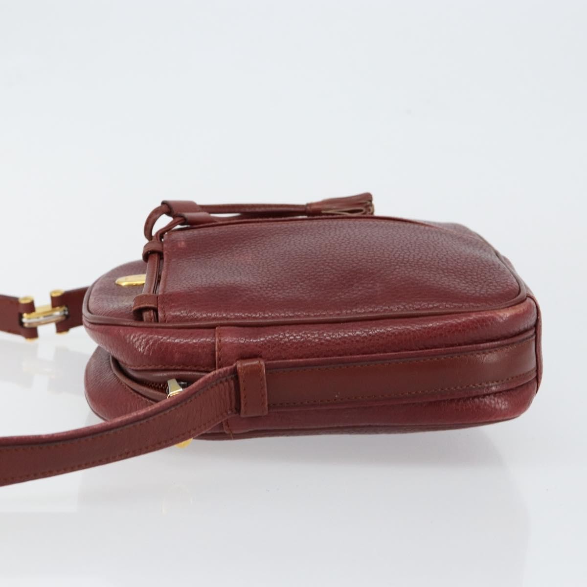 Cartier Tasseled Must de Cartier Crossbody Bag Burgundy Leather Good condition - Model View
