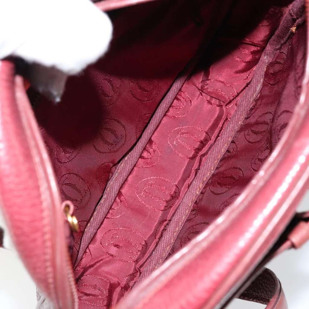 Cartier Tasseled Must de Cartier Crossbody Bag Burgundy Leather Good condition - Box View