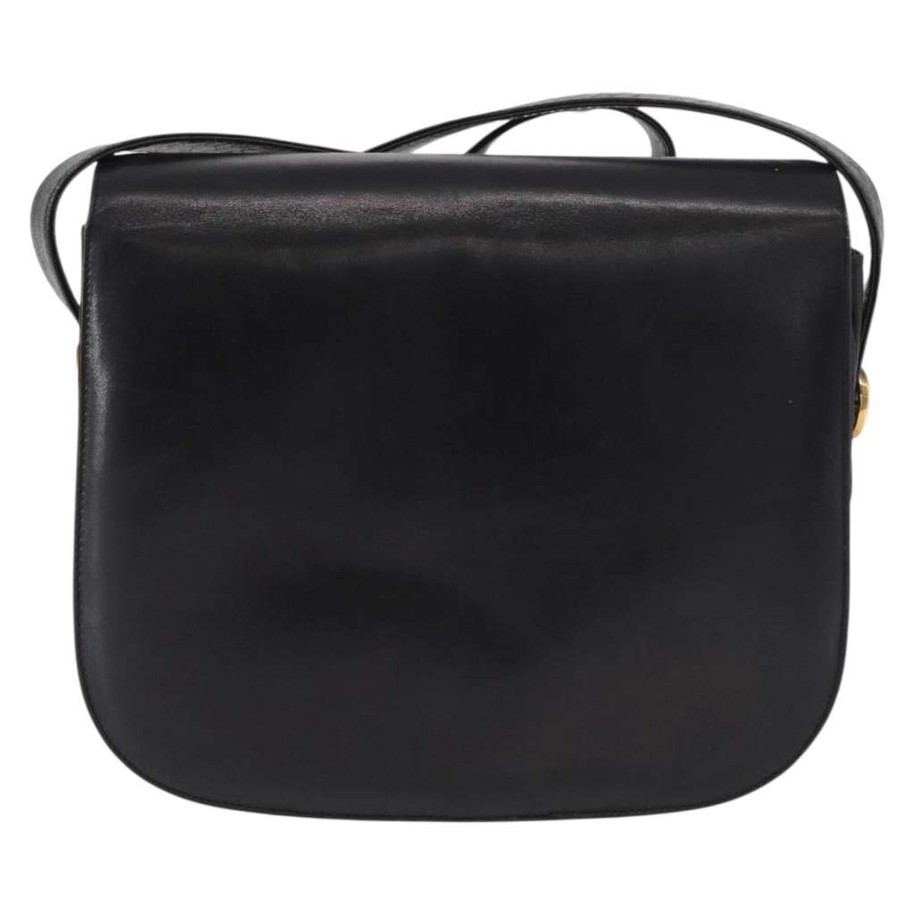 Celine Vintage Carriage Flap Bag Black Leather Fair condition - Back View