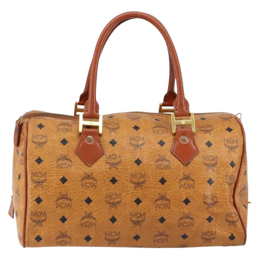 Mcm Visetos Handbag Brown Canvas Good condition - Back View