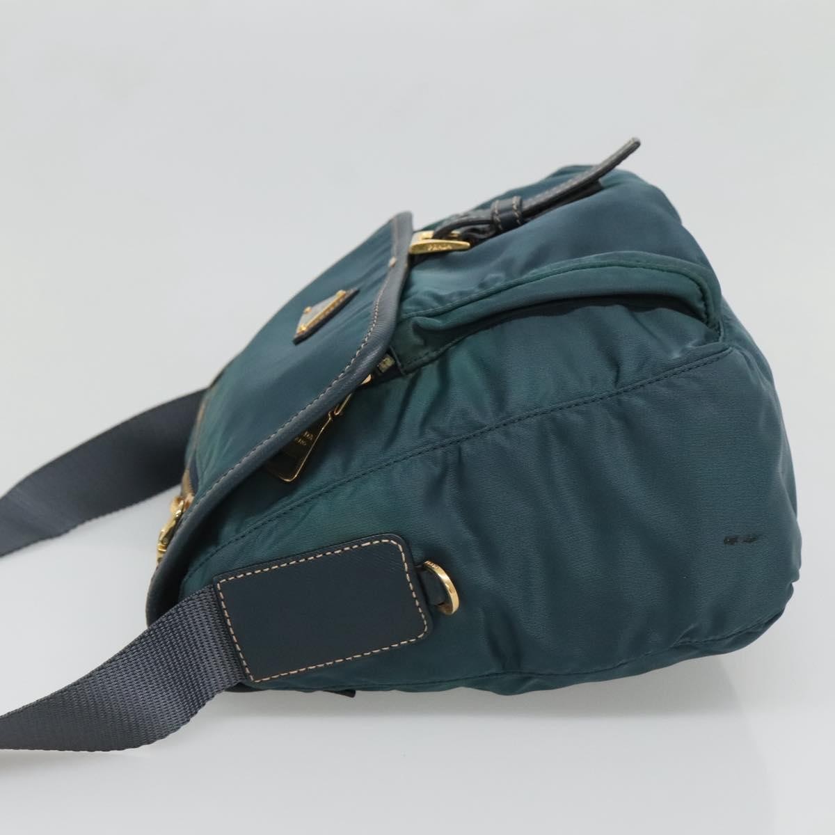 Prada Buckle Messenger Bag Green Good condition - Model View