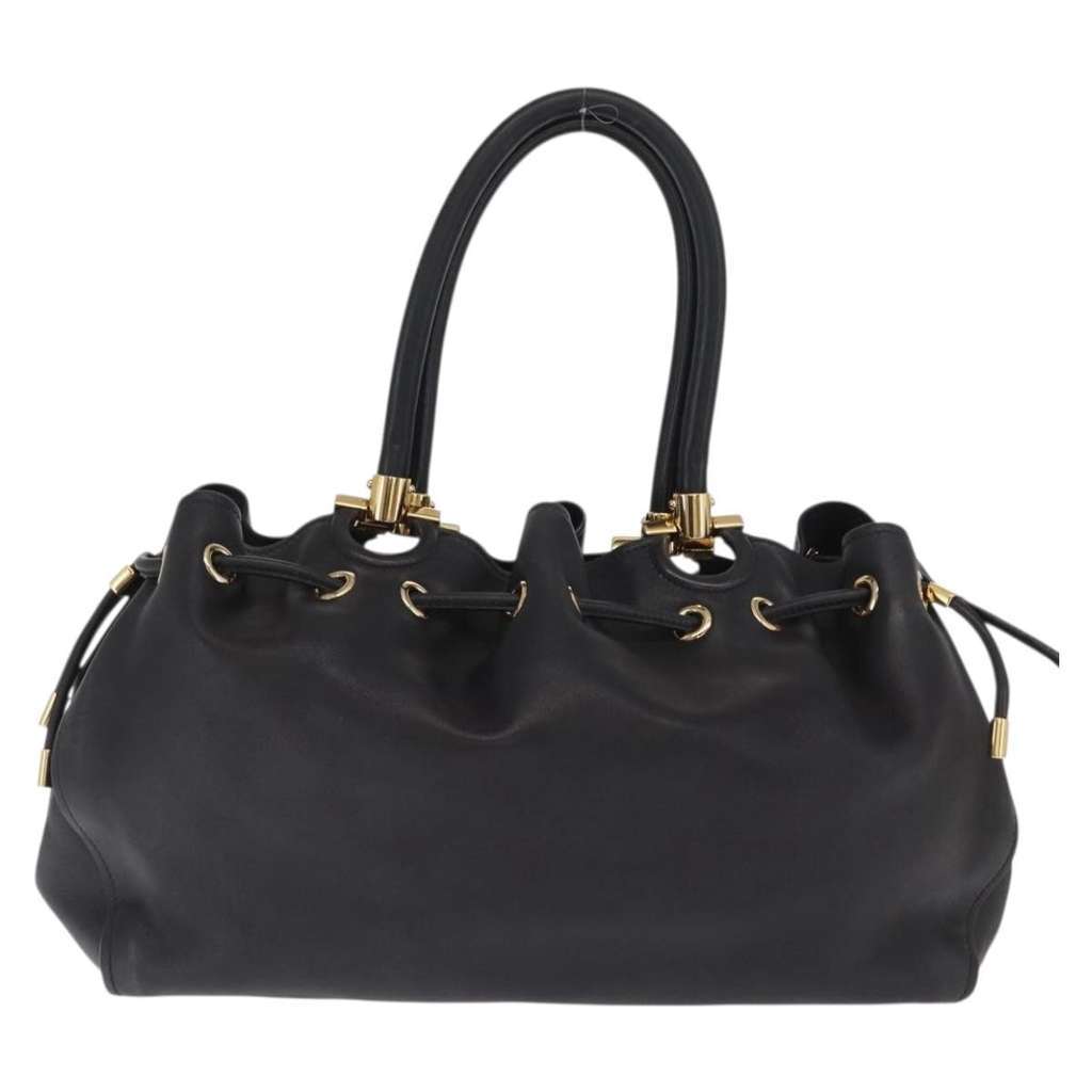 Salvatore Ferragamo Vintage Tote bag Black Leather Good condition - Back View