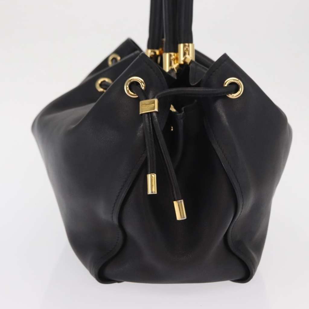 Salvatore Ferragamo Vintage Tote bag Black Leather Good condition - Inside View