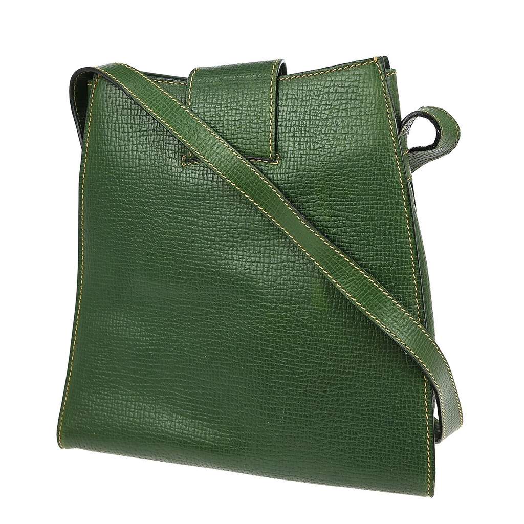 Loewe Vintage Shoulder Bag Green Leather Good condition - Back View