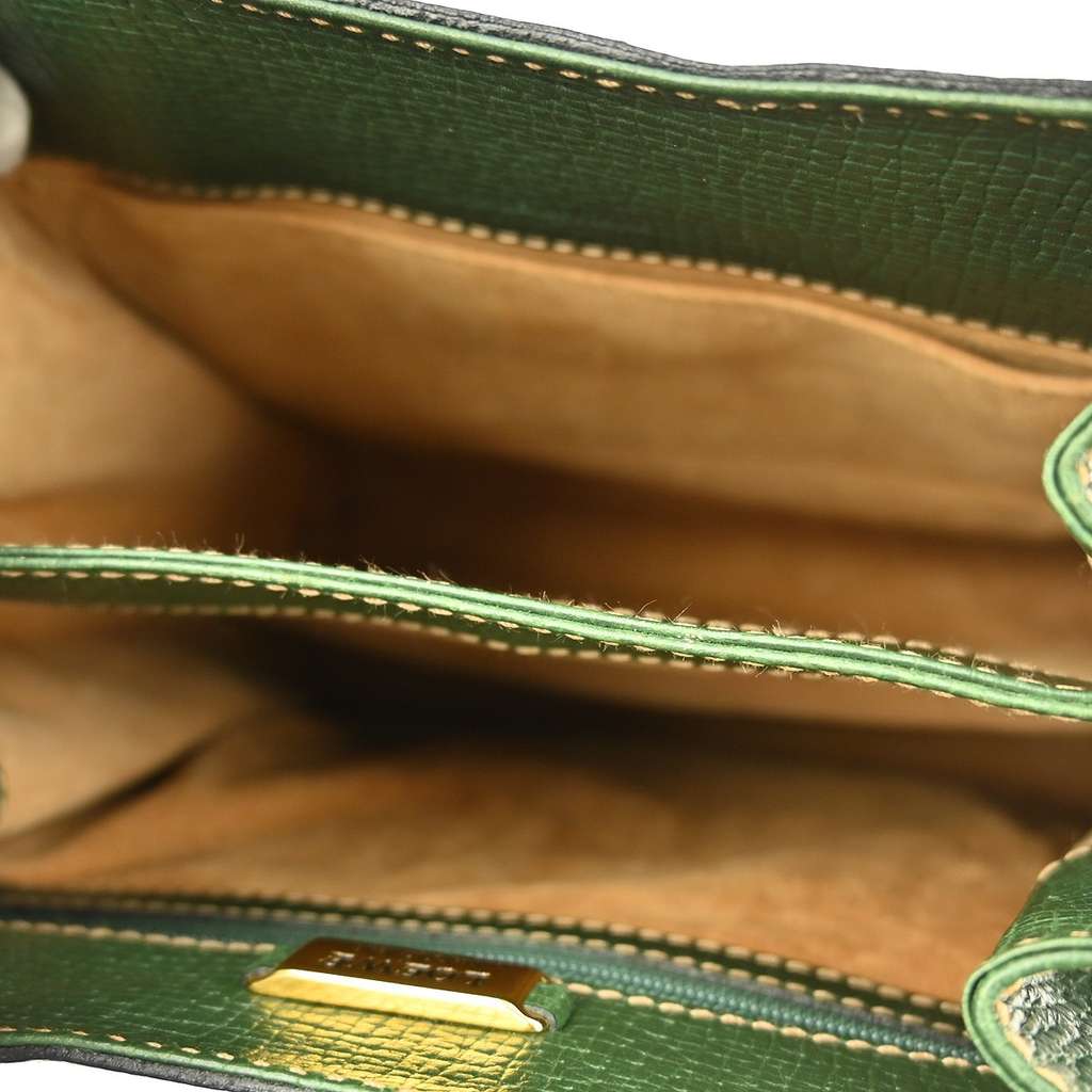 Loewe Vintage Shoulder Bag Green Leather Good condition - Inside View