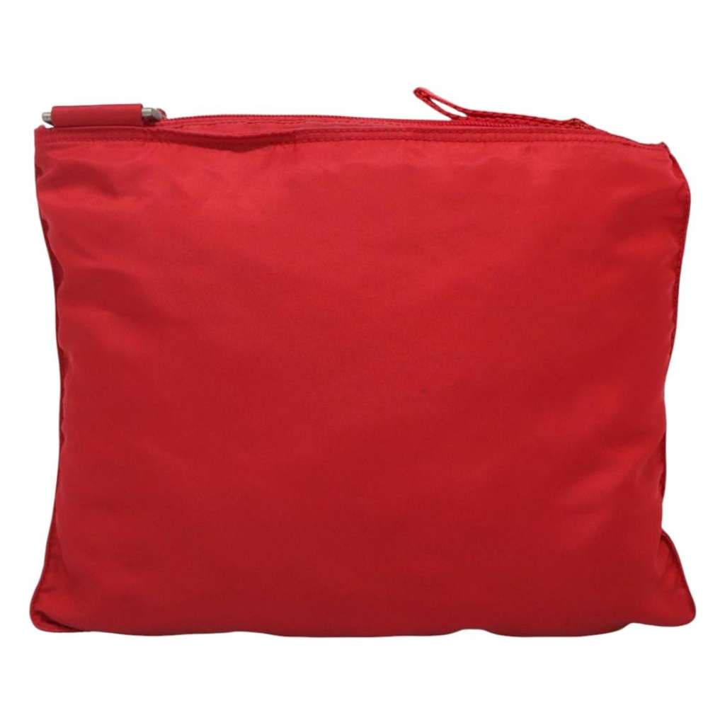Prada Zip Top Messenger Bag Red Good condition - Back View