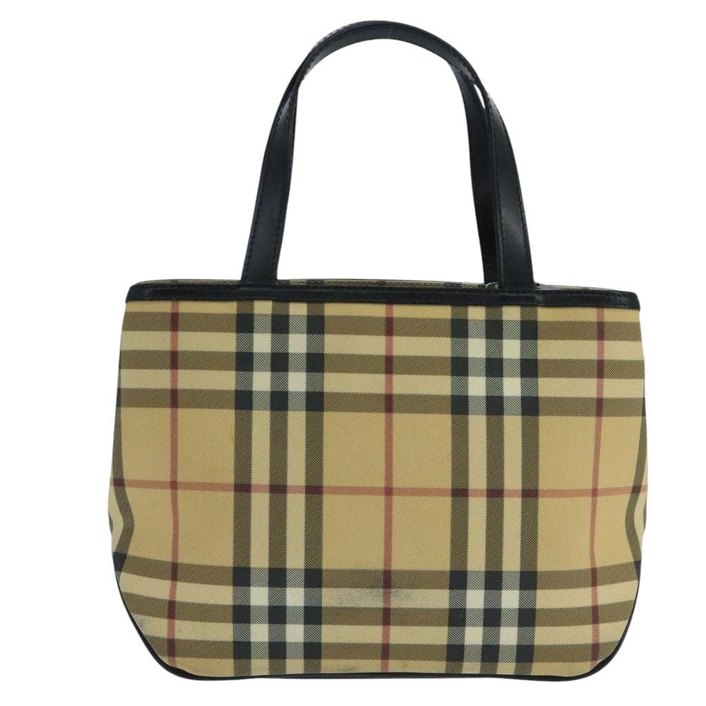 Burberry Nova Check Tote Beige Canvas Good condition - Back View