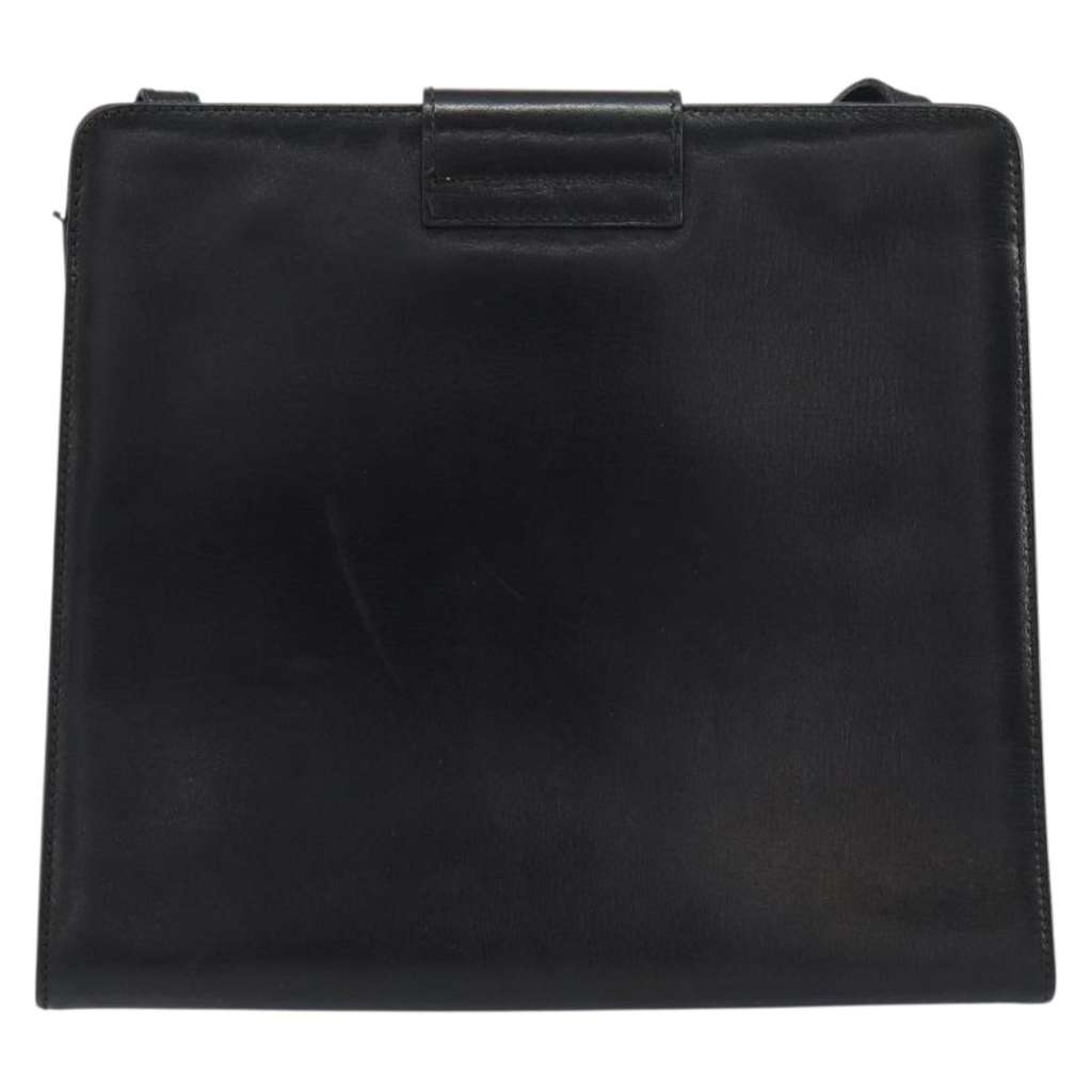 Salvatore Ferragamo Vintage Shoulder Bag Black Leather Good condition - Back View