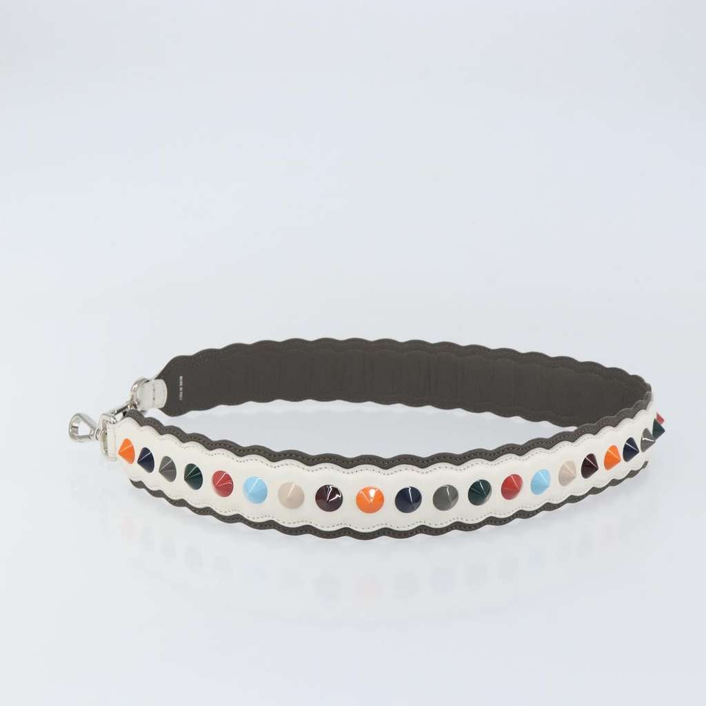 Fendi Strap You Shoulder Strap White Leather Good condition - Inside View