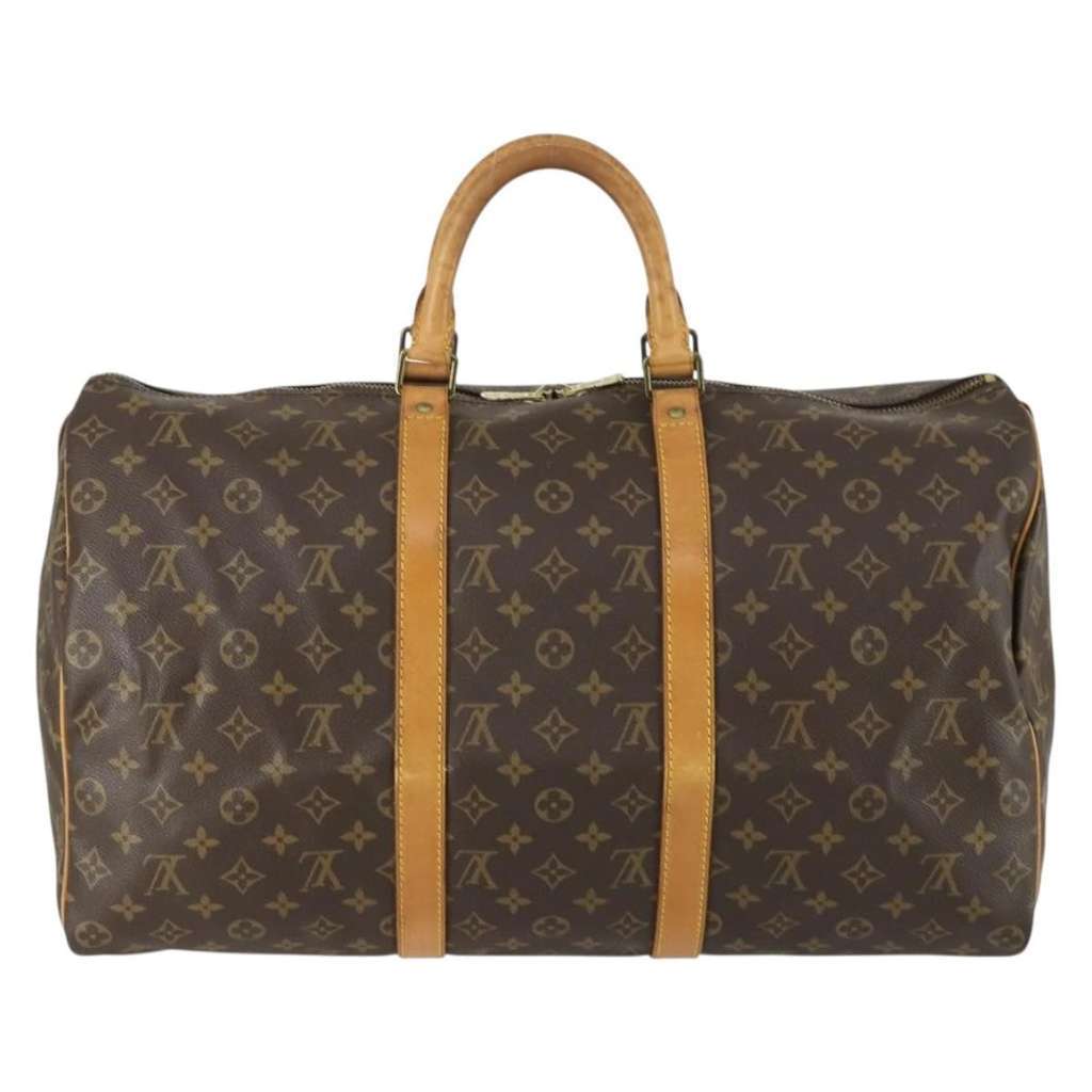 Louis Vuitton Keepall Bag Brown Canvas Fair condition - Back View