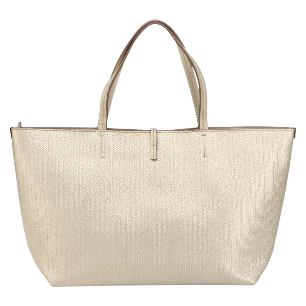 Salvatore Ferragamo Gancini Tote Gold Leather Good condition - Back View