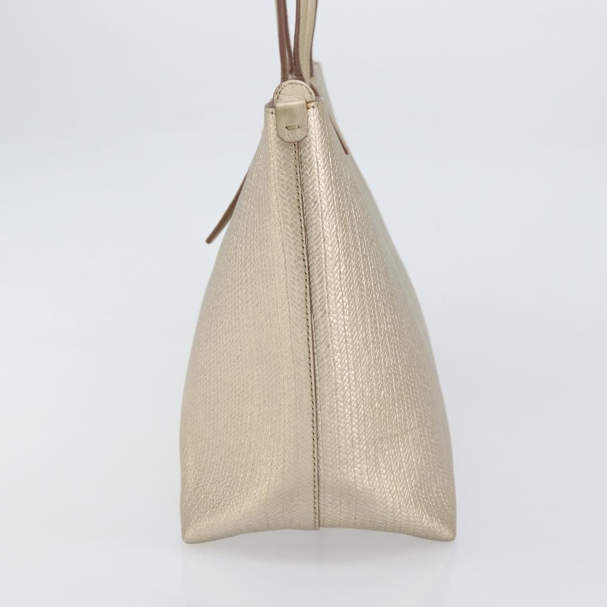 Salvatore Ferragamo Gancini Tote Gold Leather Good condition - Model View