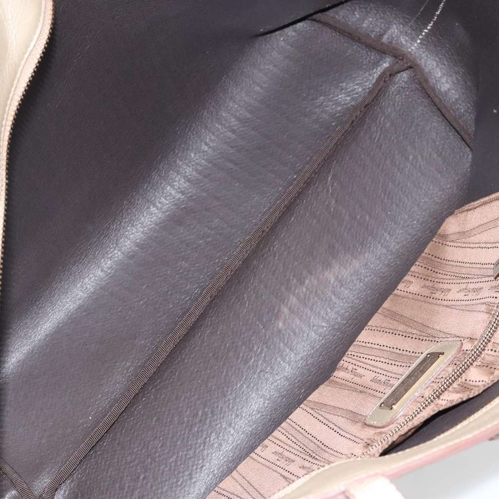 Salvatore Ferragamo Gancini Tote Gold Leather Good condition - Box View