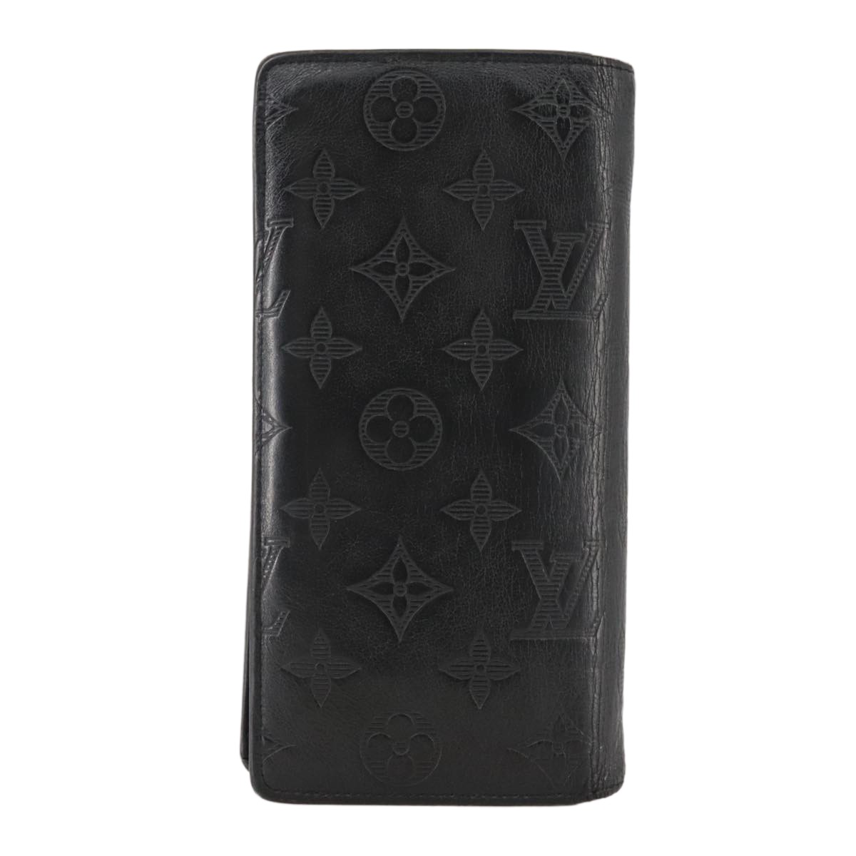 Louis Vuitton Brazza Long Bifold wallet Black Leather Good condition - Back View