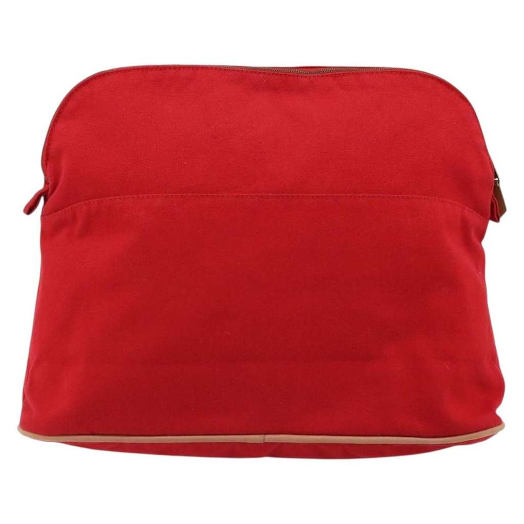 Hermès Bolide Pouch Red Canvas Good condition - Back View