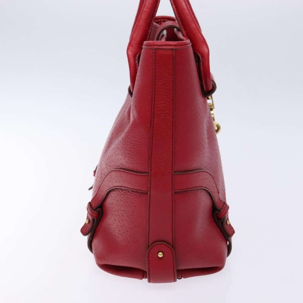 Salvatore Ferragamo Gancini handbag Red Leather Good condition - Inside View