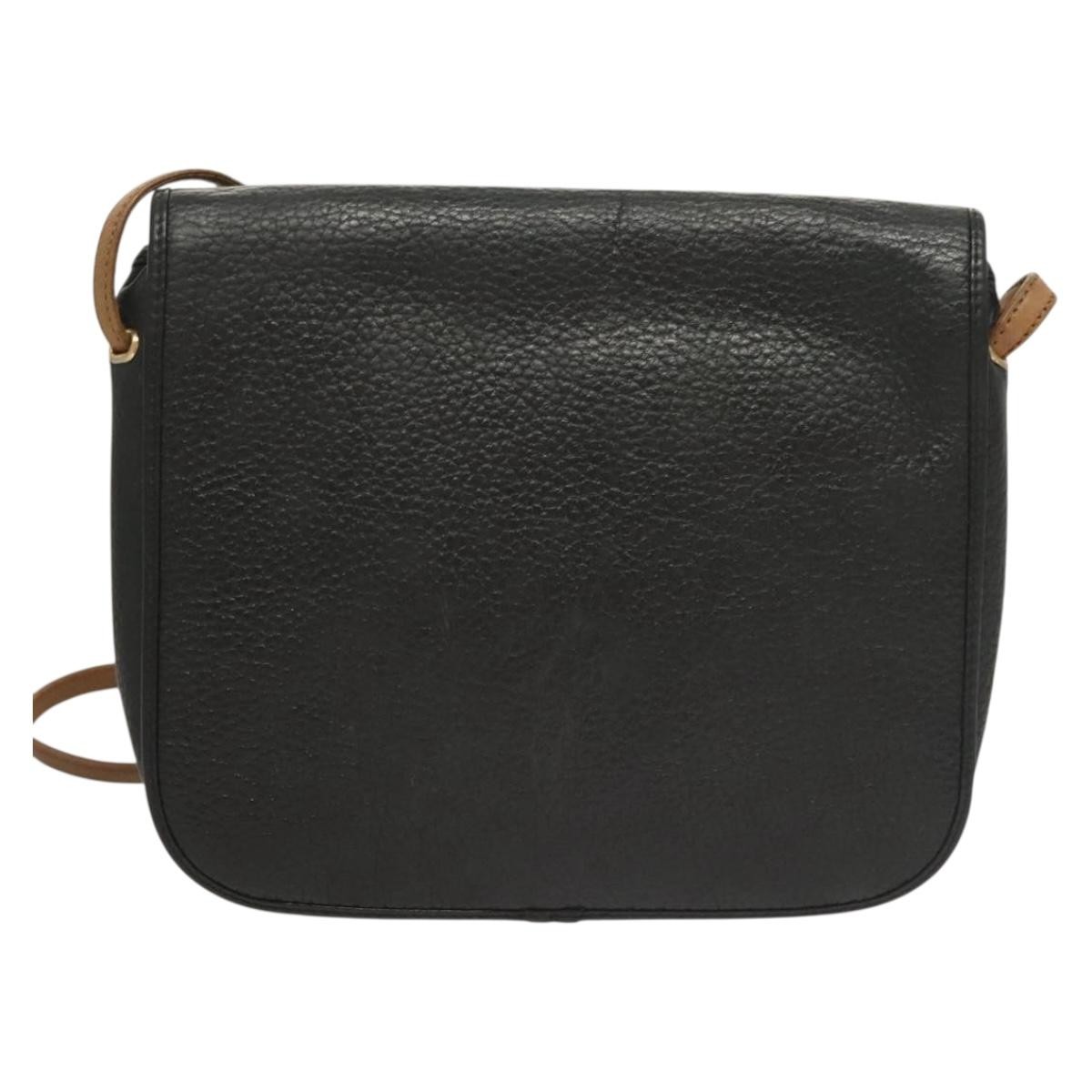 Christian Dior Vintage Trotter Crossbody Bag Black Leather Good condition - Back View