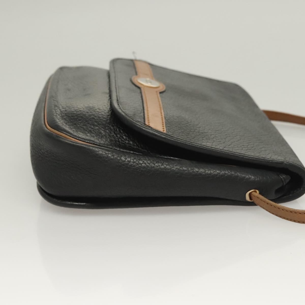 Christian Dior Vintage Trotter Crossbody Bag Black Leather Good condition - Inside View