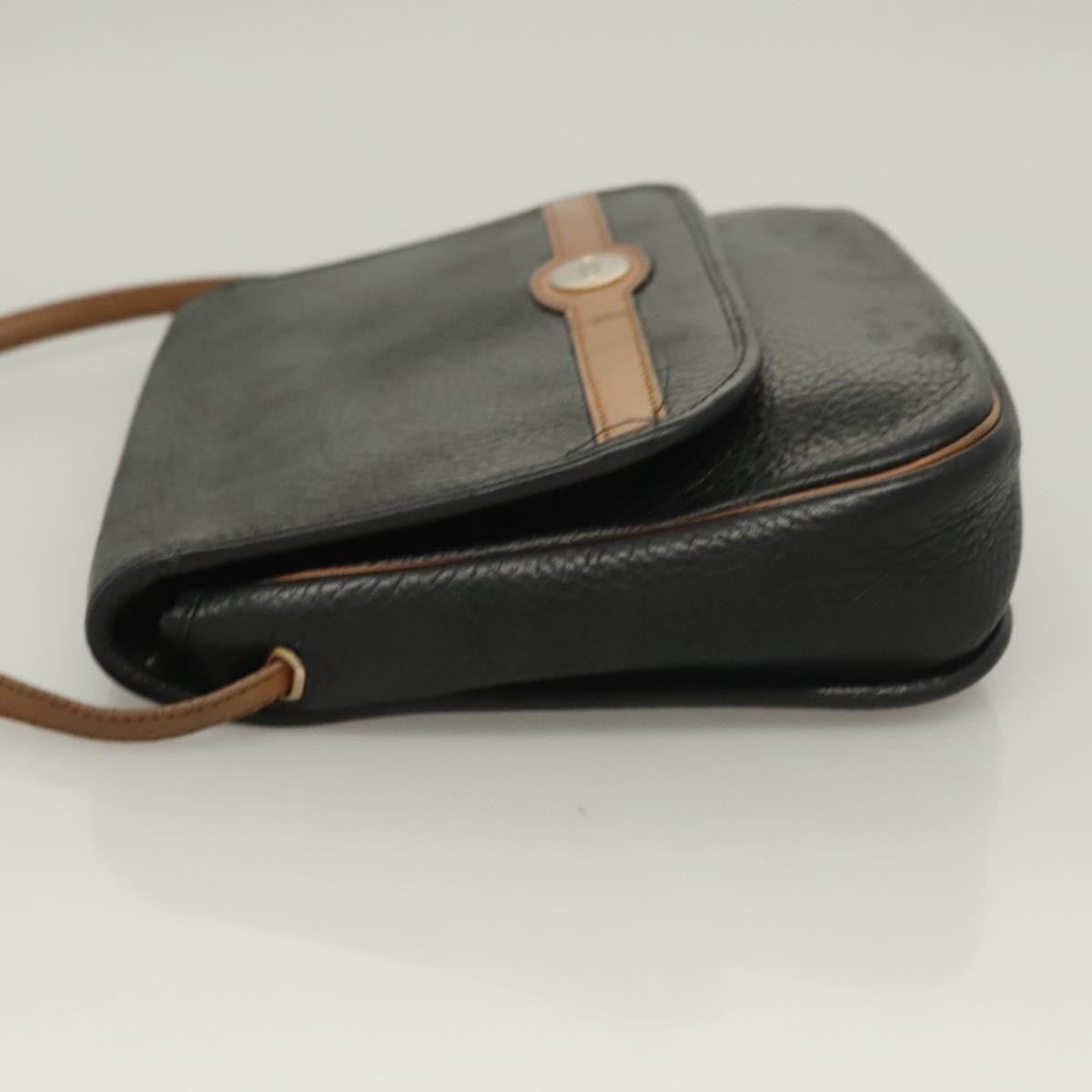 Christian Dior Vintage Trotter Crossbody Bag Black Leather Good condition - Model View