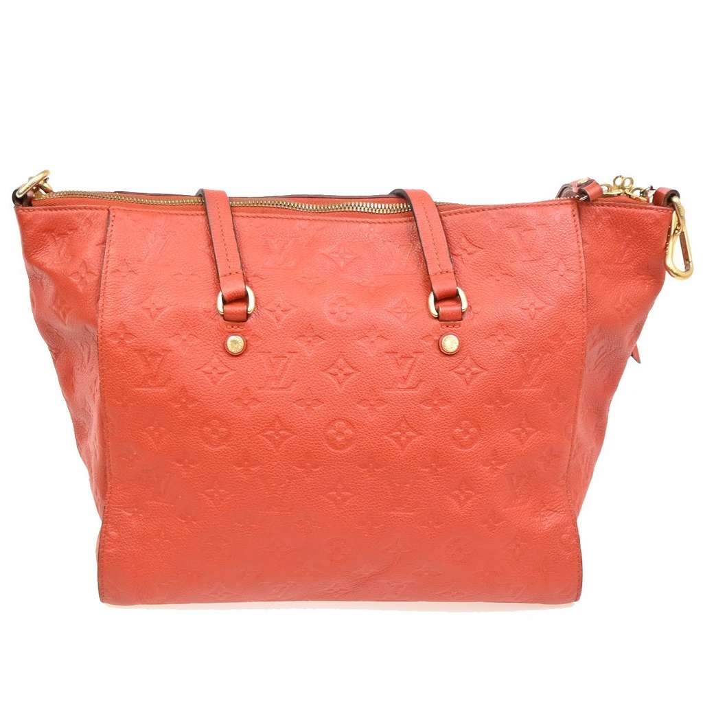 Louis Vuitton Lumineuse Handbag Red Leather Good condition - Back View