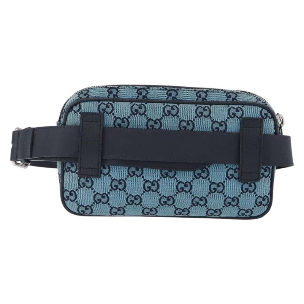 Gucci GG Supreme Belt Bag Silver Canvas Good condition - Back View