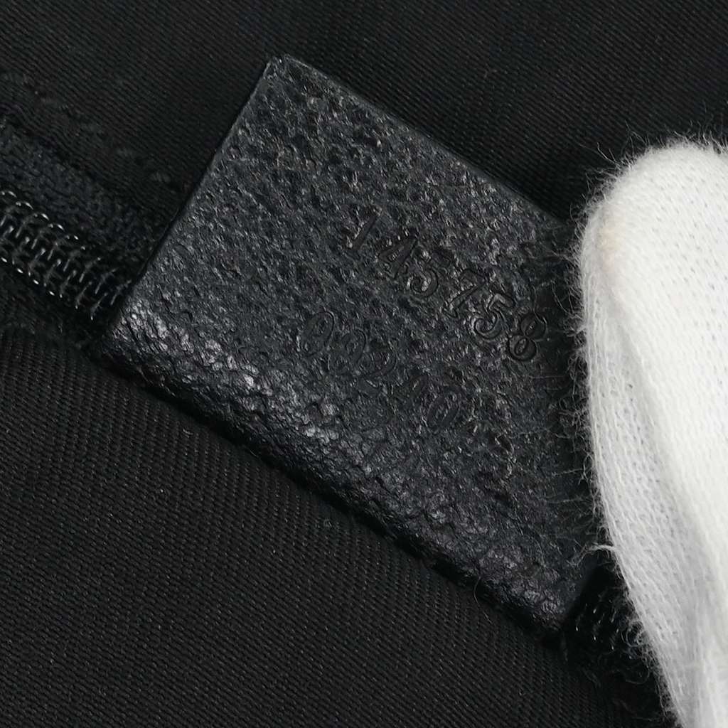 Gucci Web Handle Buckle Tote Black Canvas Good condition - Box View