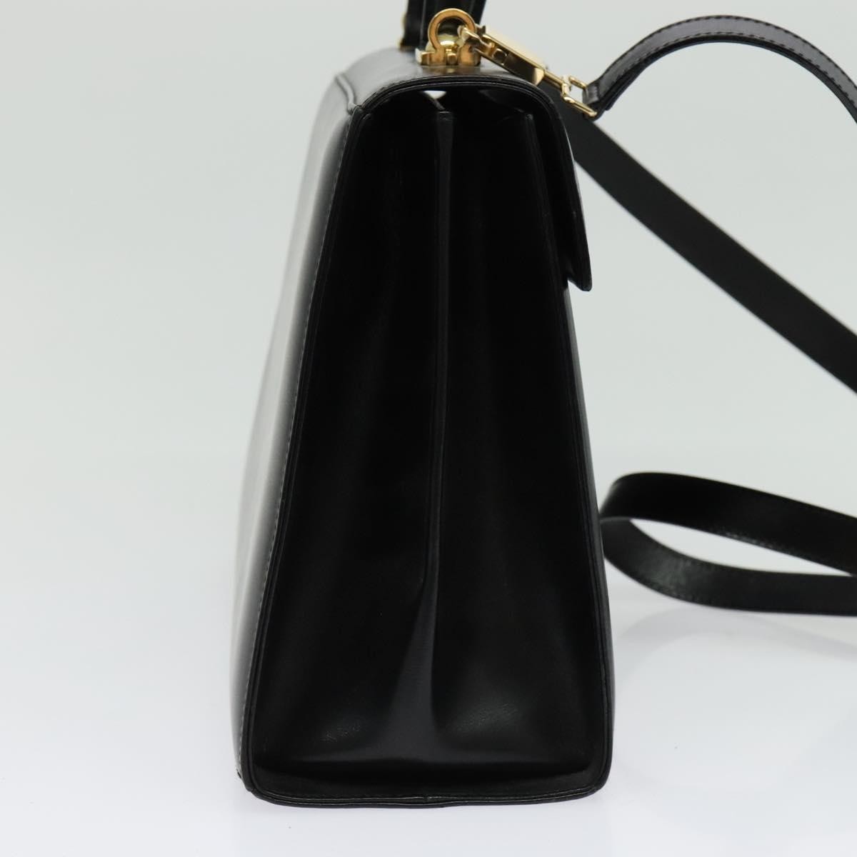 Salvatore Ferragamo Gancini Convertible Top Handle Bag Black Leather Good condition - Inside View