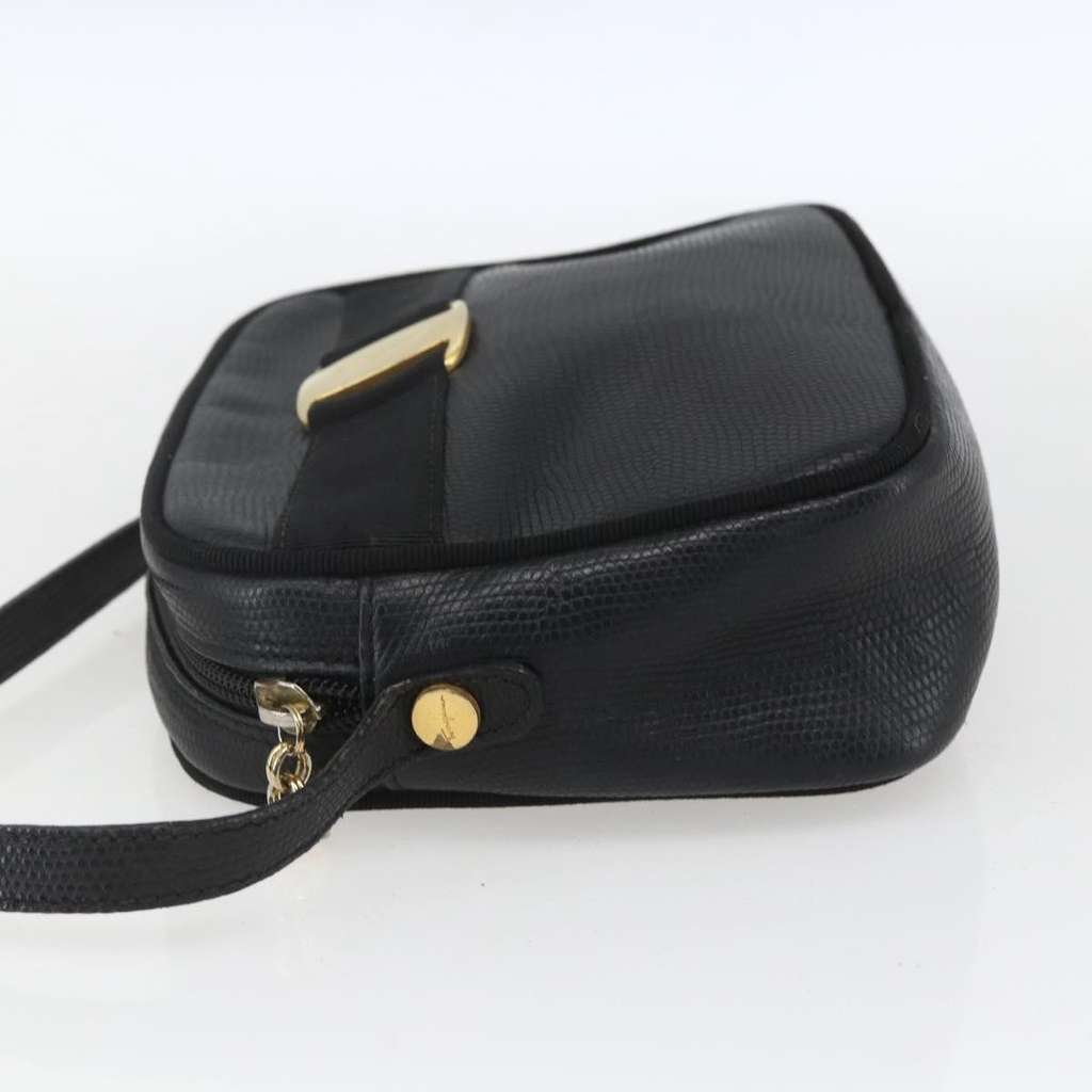 Salvatore Ferragamo Vala Shoulder Bag Black Leather Good condition - Inside View