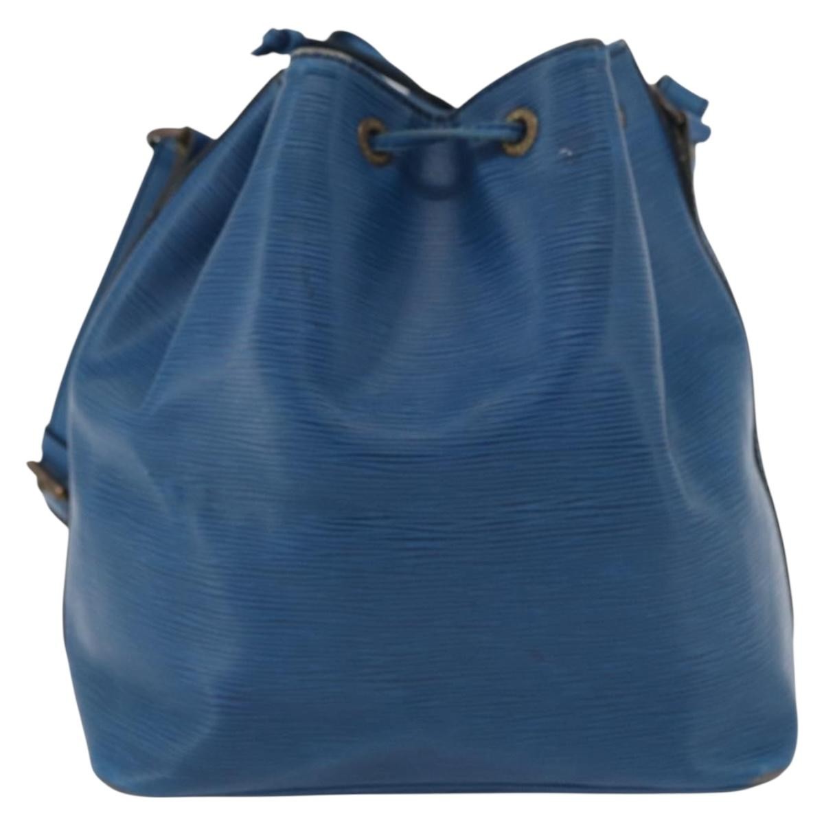 Louis Vuitton Petit Noe NM Handbag Blue Leather Fair condition - Back View