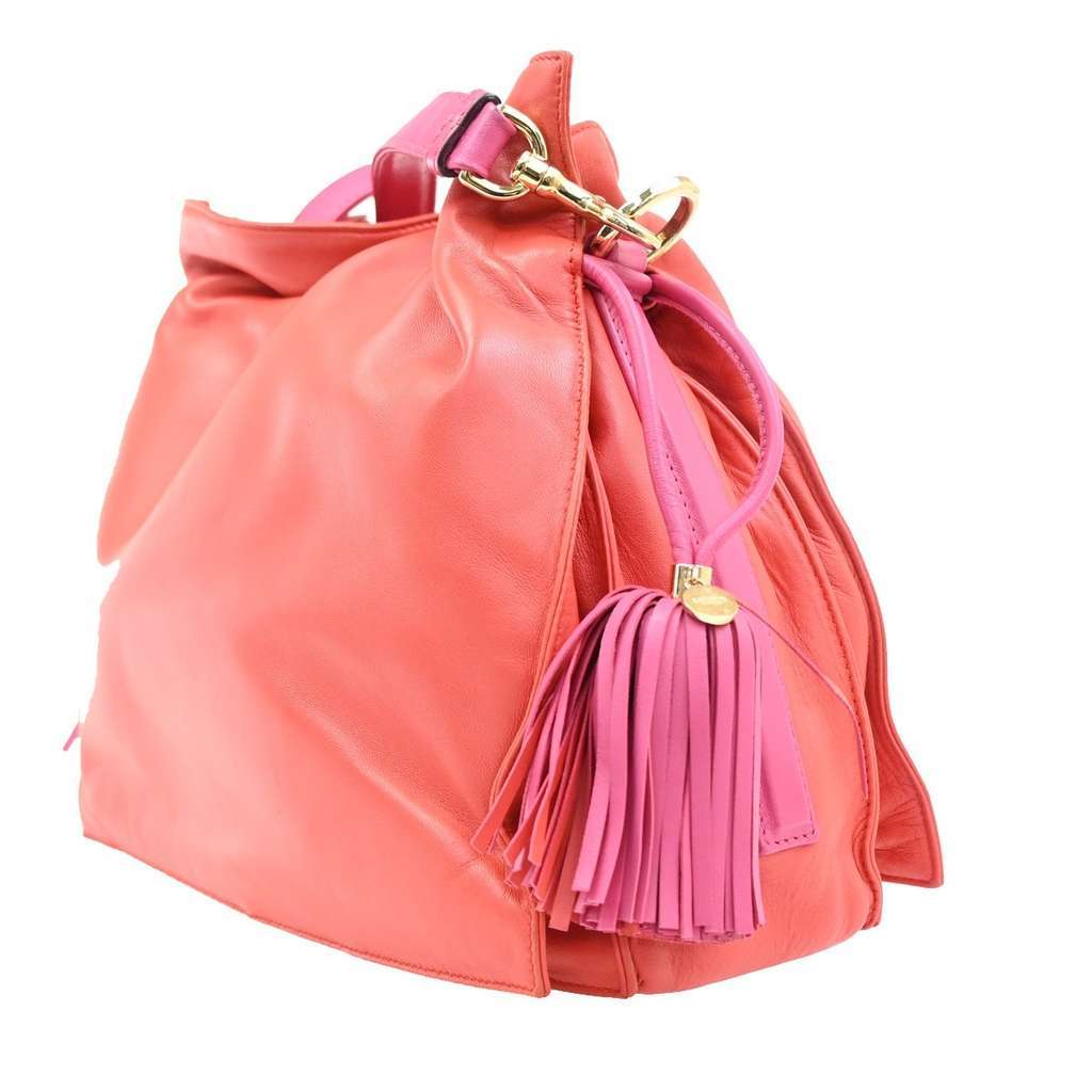 Loewe Flamenco Bag Pink Leather Good condition - Model View