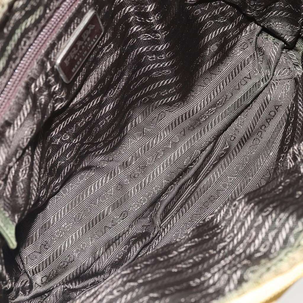 Prada Zip Around Tote Yellow Fair condition - Box View