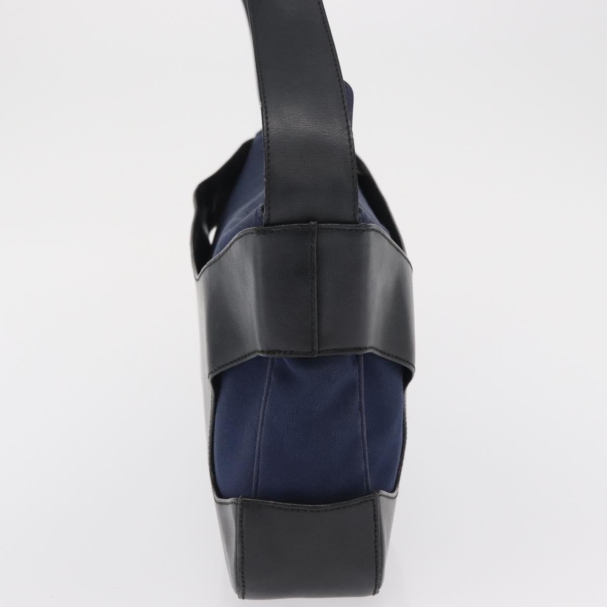 Salvatore Ferragamo Cut Out Shoulder Bag Navy Canvas Good condition - Inside View