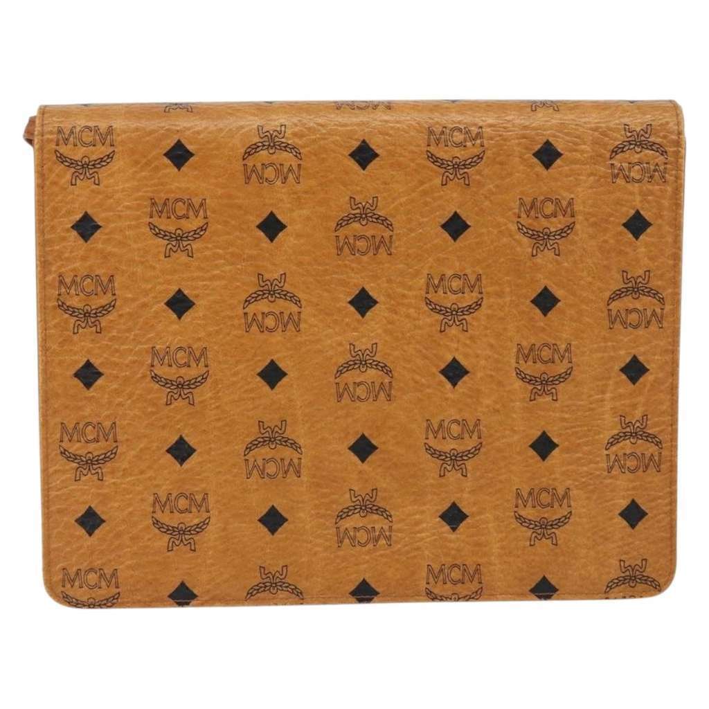 Mcm Visetos Shoulder bag Brown Canvas Good condition - Back View