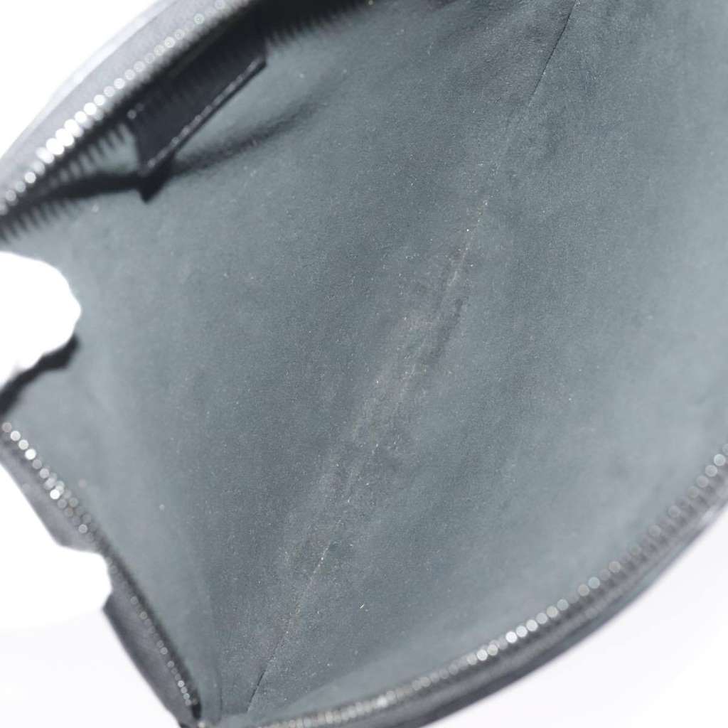 Louis Vuitton Disk pouch Black Leather Good condition - Box View